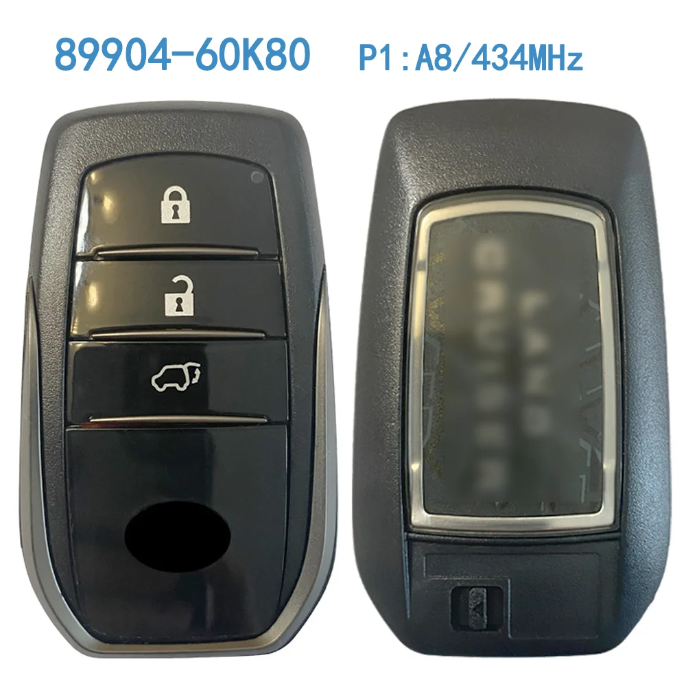 

89904-60K80 BJ2EW Auto Smart Remote 2+1B P1:A8 Chip 434MHz TMS37200 Replace Car Smart Key For Land Cruiser 2016 2017