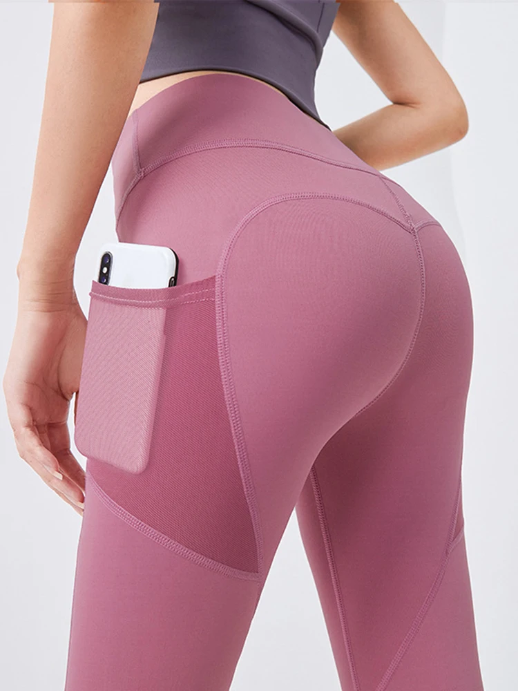 Yoga Leggings de malha de mulheres, Leggings Fitness, calça lápis magro, Push Up, Cintura Alta, Ginásio, Esportes, Sexy, Moda