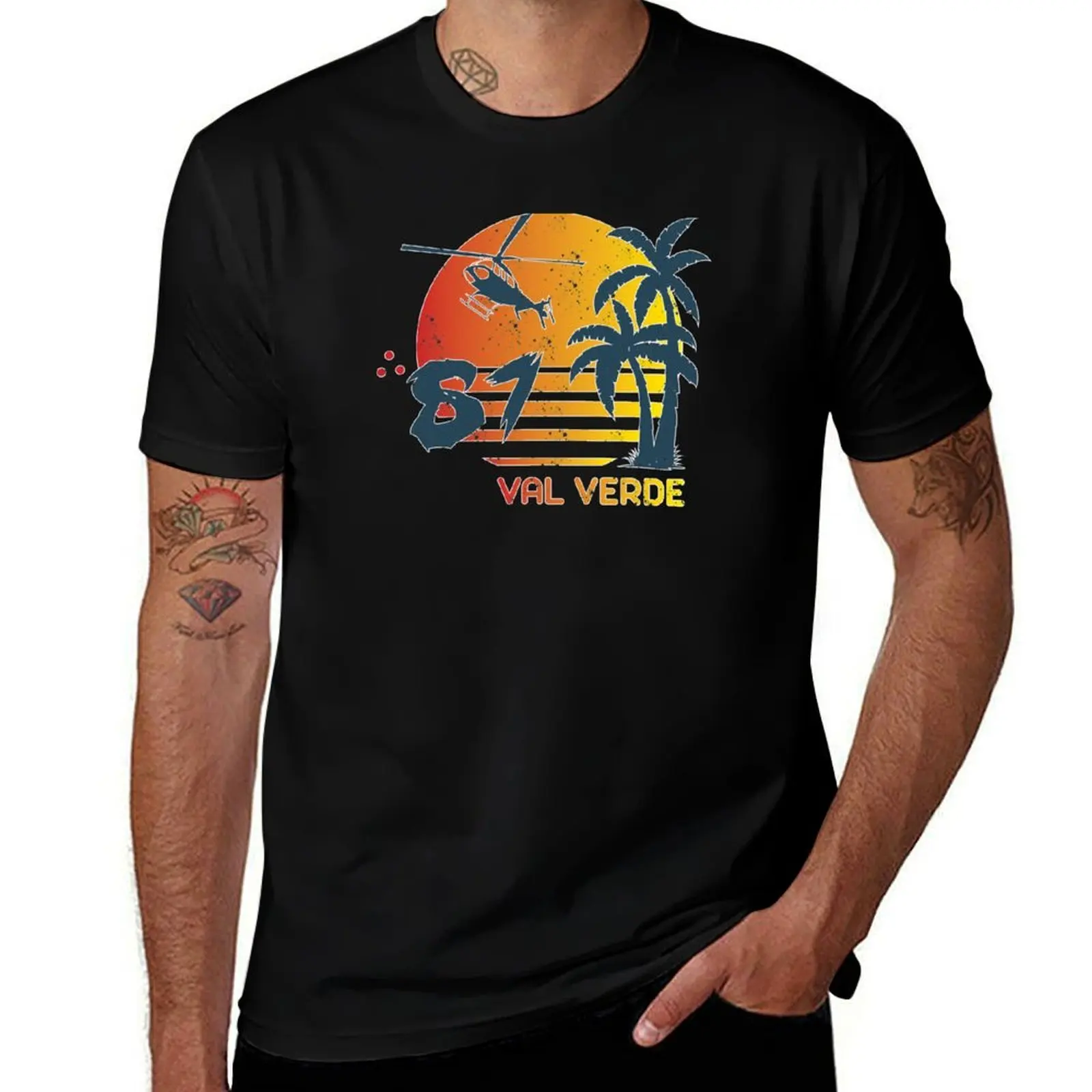 Val Verde Predator Jungle '87 Postcard T-Shirt Plus Size Workout Short Sleeve Top T-Shirt