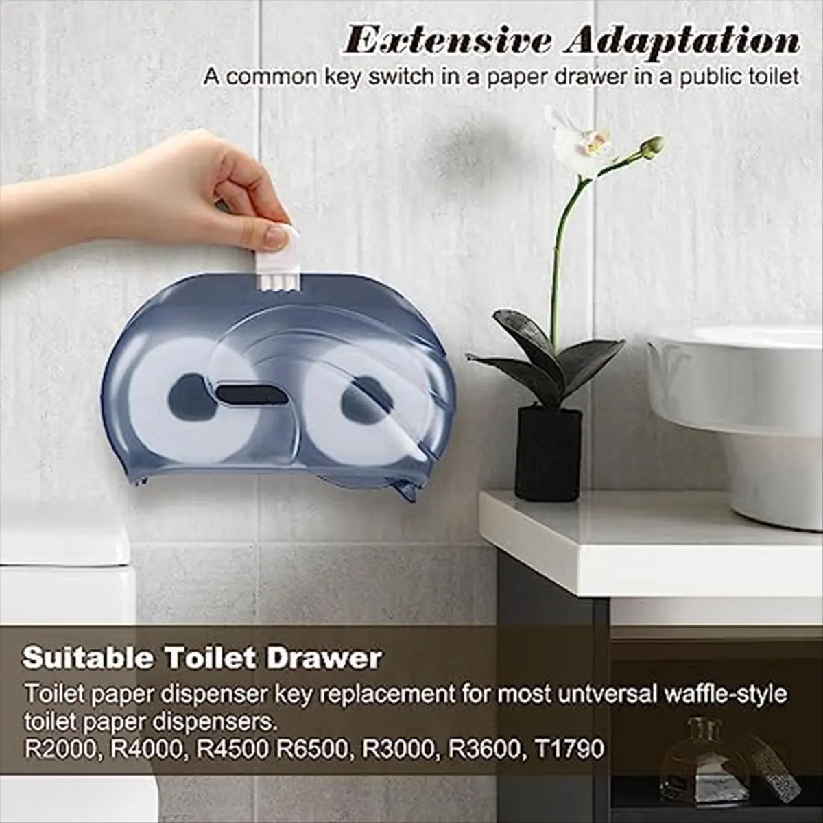 A74U Tissue Dispenser Keys, Toilet Paper Dispenser Keys Compatible for Pacific Tissue and Toilet Paper Dispensers A