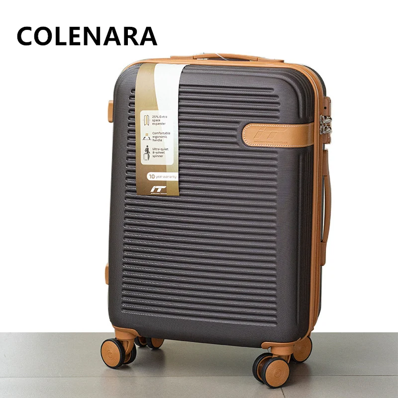 COLENARA-Valise à Roulettes de Grande Capacité, Bagage de Cabine, ABS + PC, 24/28 Pouces, 20 Pouces