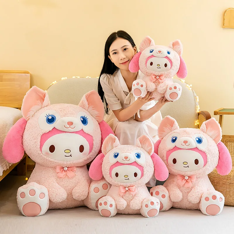 Sanrio 35cm My Melody Cutie Plushie Melody Turned Lina Bell Doll Sofa Cushion Decor Cute Gift Girls Christmas Home Decoration