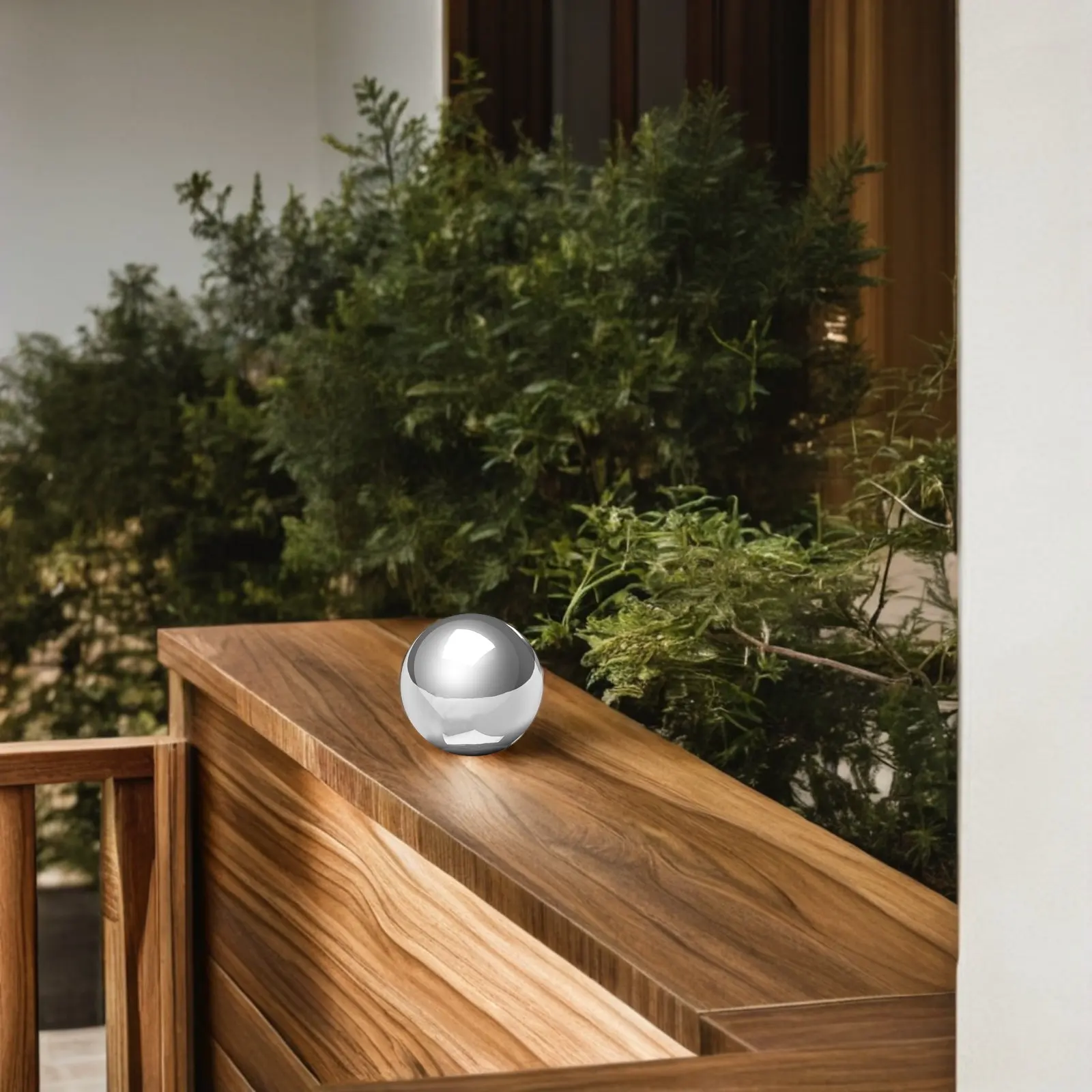 Stainless Steel Hollow Garden Sphere 180Mm Polished Reflective Gazing Globe Mirror Ball for Yard Pond Gazing Globe Mirror Ball