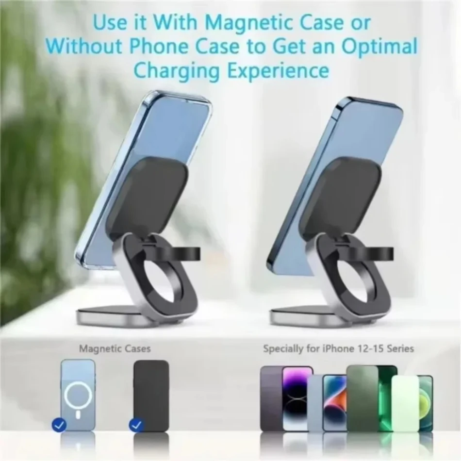 3 In 1 Fast Magnetic Wireless Charger Dock Station Phone Holder Charging Stand for iPhone 16 15 14 13 Samsung IWatch AirPods 3 2 image 5