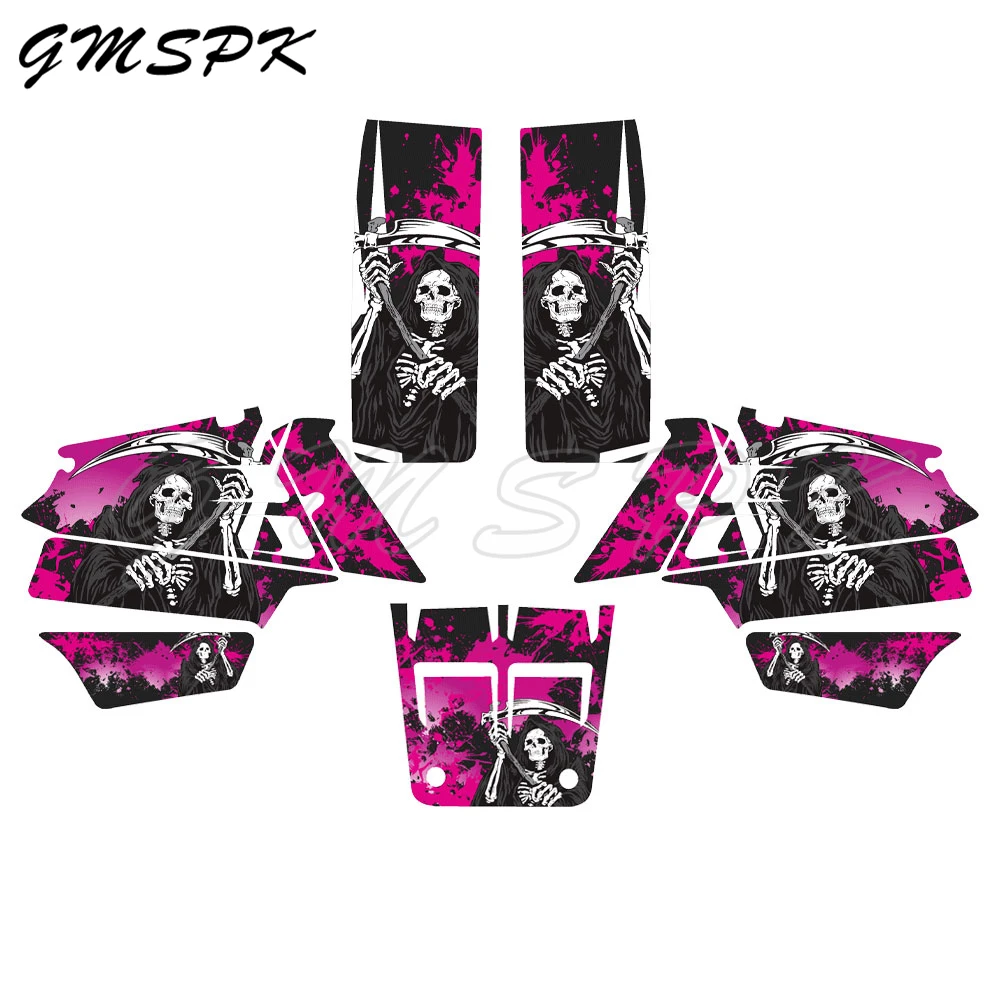 Full Set ATV Motorcycle Fairing Graphics Background Decals Sticker Fit for Yamaha BANSHEE350 YFZ350 BANSHEE 350 All Years