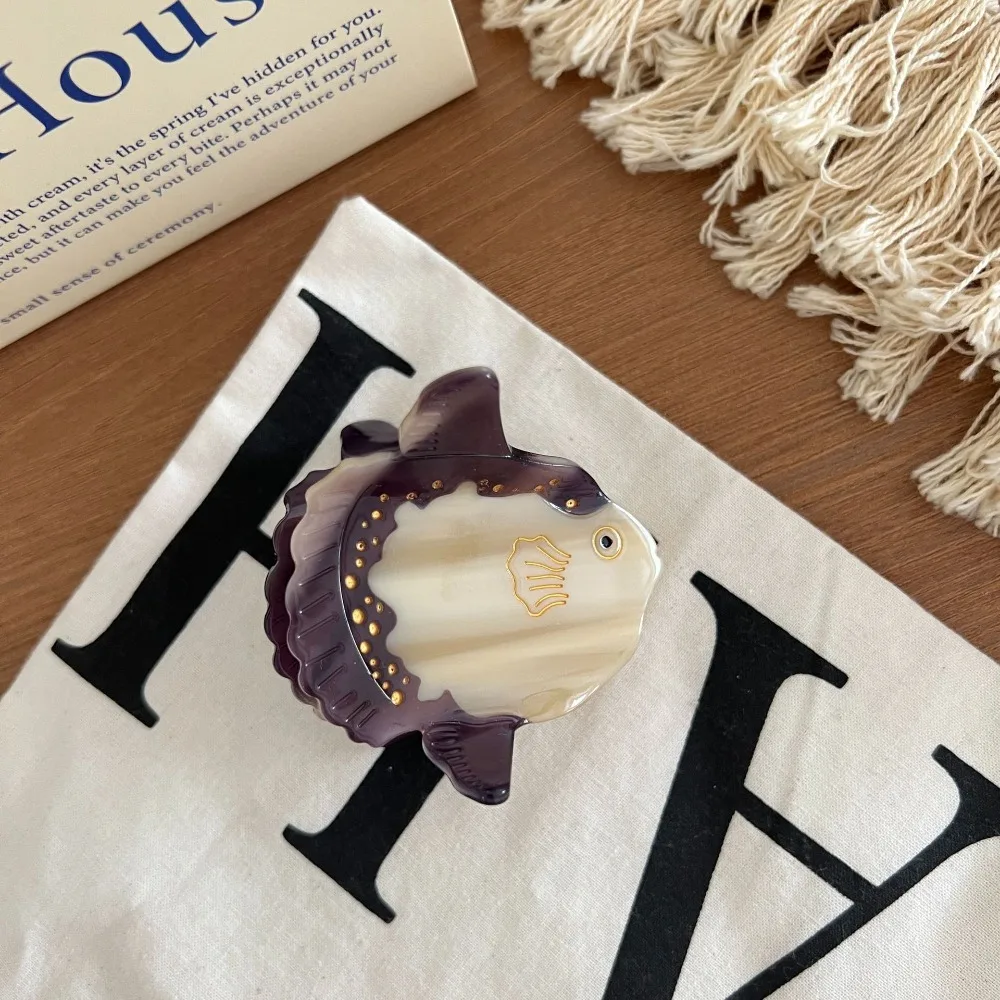 

Creative Sea Lion Seal Acetate Hair Clip Lovely Geometry Ocean Animal Shark Clip Ponytail Clip Novetly Creative Hair Claw Daily