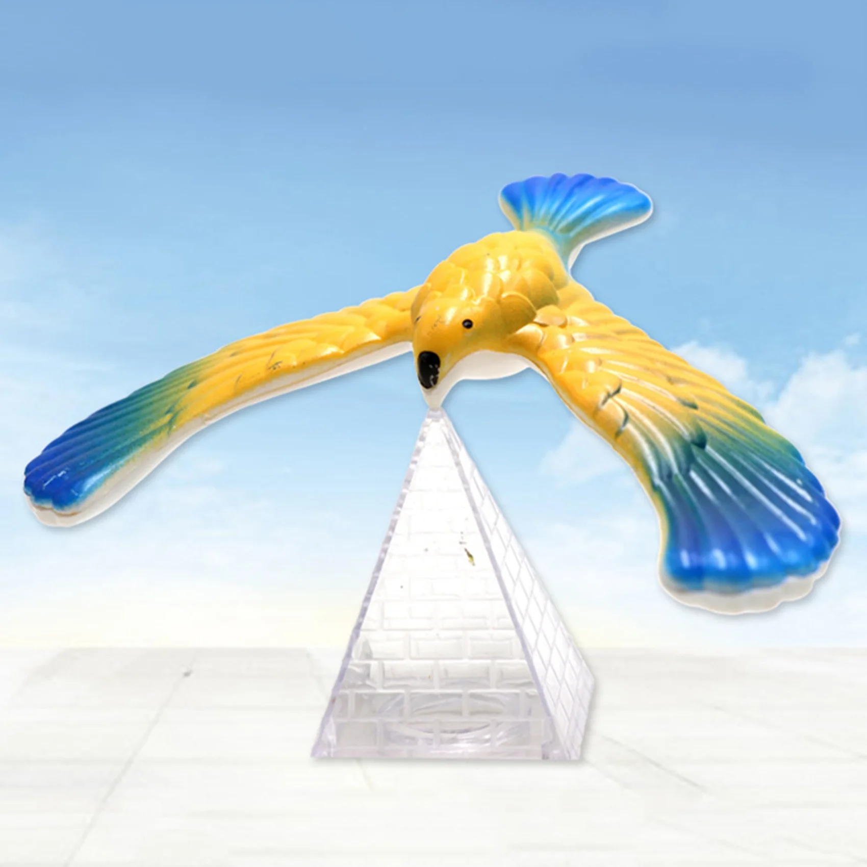 

FBIL-3X Magic Balancing Bird Science Desk Balancing Eagle Novelty Fun With Pyramid Stand,Random Color