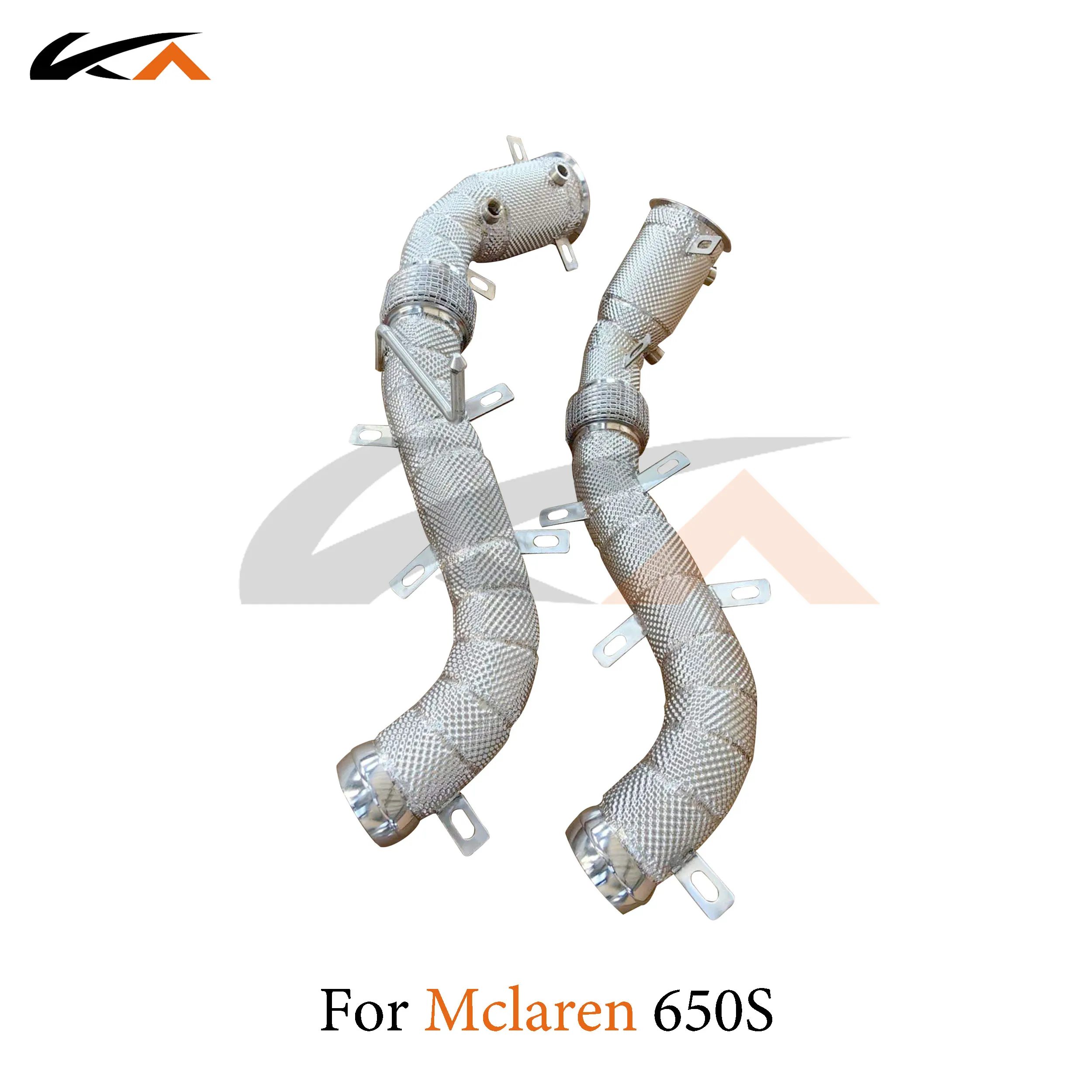 KA Tuning exhaust system header stainless downpipe for McLaren 650S axle pipe catalysis heat shield