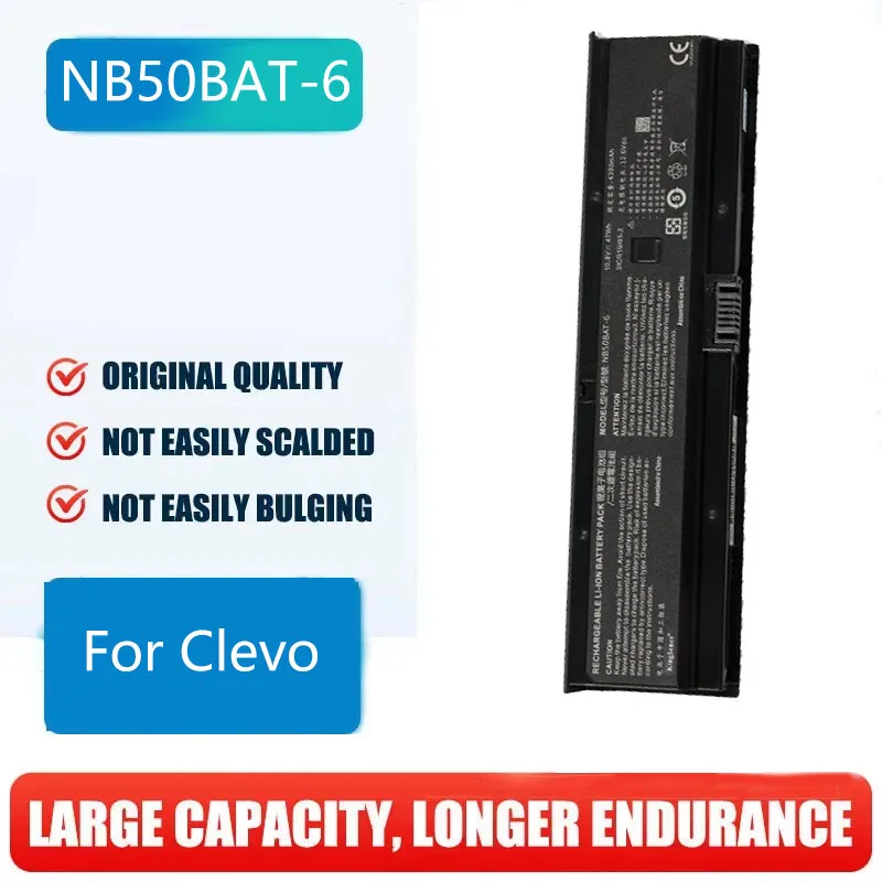 Replacement laptop Battery NB50BAT-6  For SHINELON HUIMIEZHE DD2 For CLEVO NB50TK1 NB50TJ1 NB50TL NB50TZ NB60TA 10.8V 51.84whWh