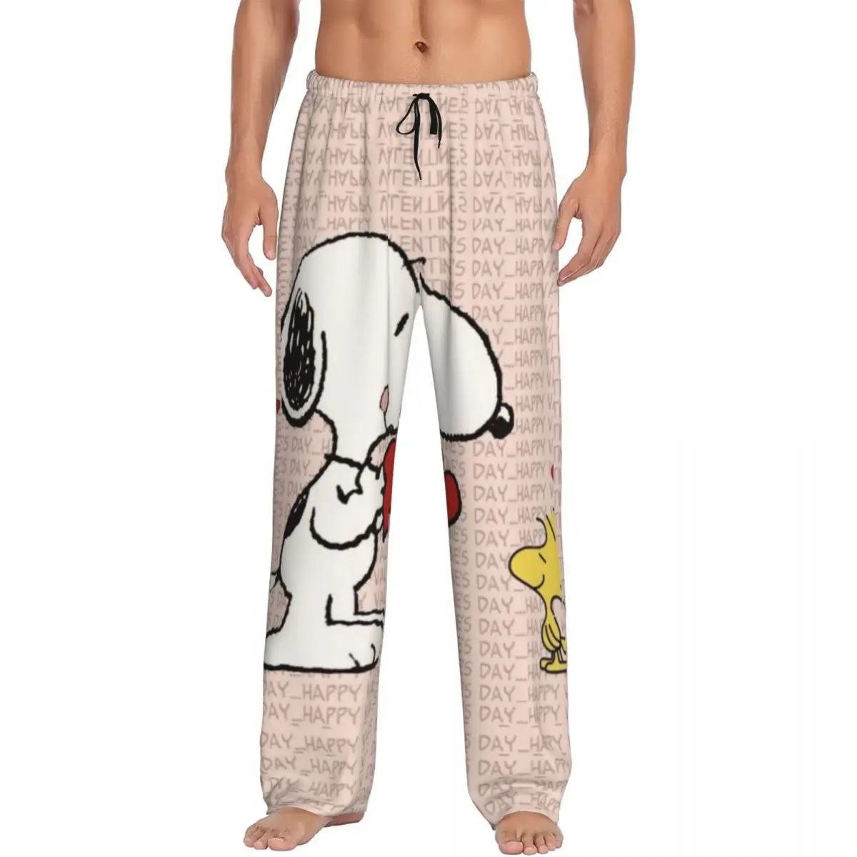 

Custom Print Men Anime Manga Snoopy Woodstock Pajama Pants Sleepwear Sleep Lounge Bottoms with Pockets