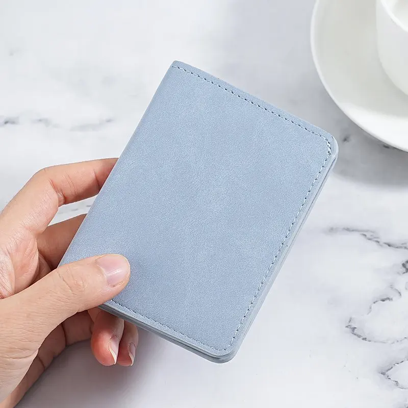 حقيبة بطاقات رجل محفظة صغيرة رقيقة جدا، حافظة جلدية رخصة القيادة متعددة الوظائف، حافظة بطاقات الهوية متعددة الفتحات، مضادة للإزالة المغناطيسية