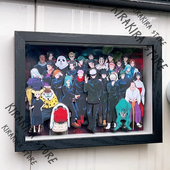 Jujutsu Kaisen Satoru Gojo Itadori Yuji 3D Stereograph Dekor Cosplay Maskottchen Anime Handgemachte Malerei Hängen Bild Geschenk