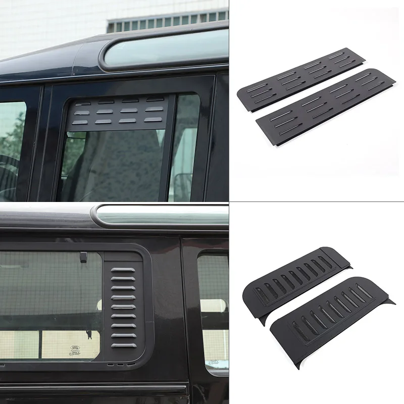 

For Land Rover Defender 110 2004-2018 Aluminum Alloy Car Rear Side Window Ventilation Panel Decoration Modification Accessories