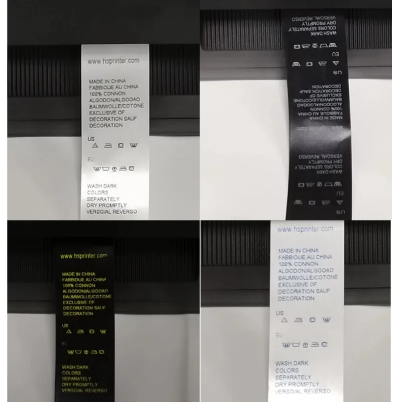 4inch Thermal Transfer Label Printer With USB Satin Ribbon Washing Tag Clothing Label Maker for Wash Care Label Provide