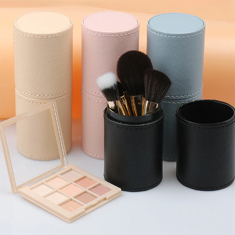 1Pcs Portable Makeup Brush Holder Travel Makeup Brush Case Makeup Brush Storage Bucket With Lid(Only A Case)