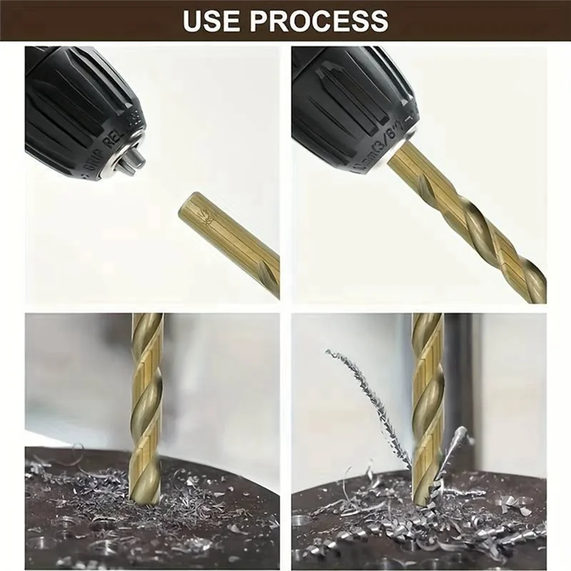 A26F-Industrial-Grade Full-Grinding Small Twist Drill 60PC High-Speed Steel Round Shank Number Drill Box