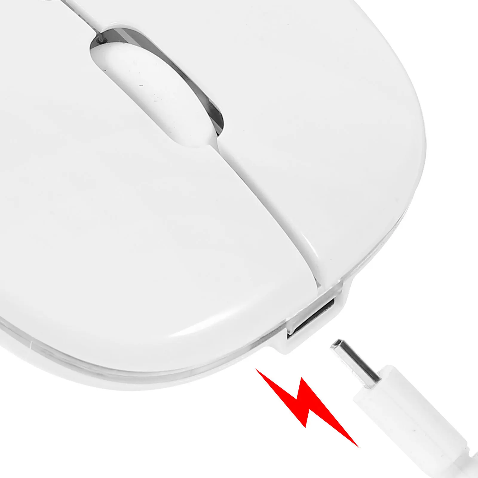 

Wireless Charging 10M Distance Portable Ultra-Thin Silent Computer Mouse For Working Mouse Laptop Office Work White