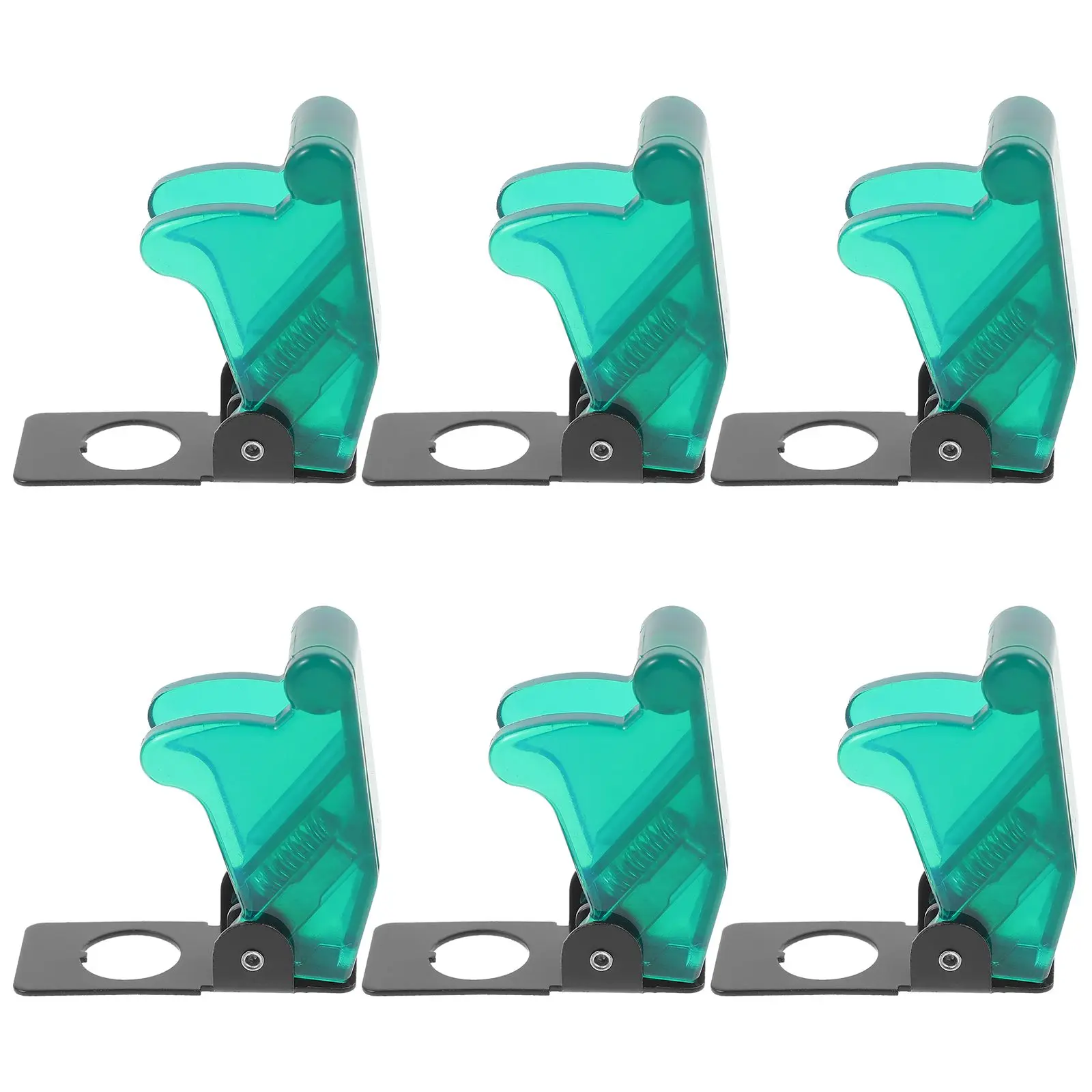 

6 Pcs Switch Dust-proof and Waterproof Cover Guard Toggle Covers Green for