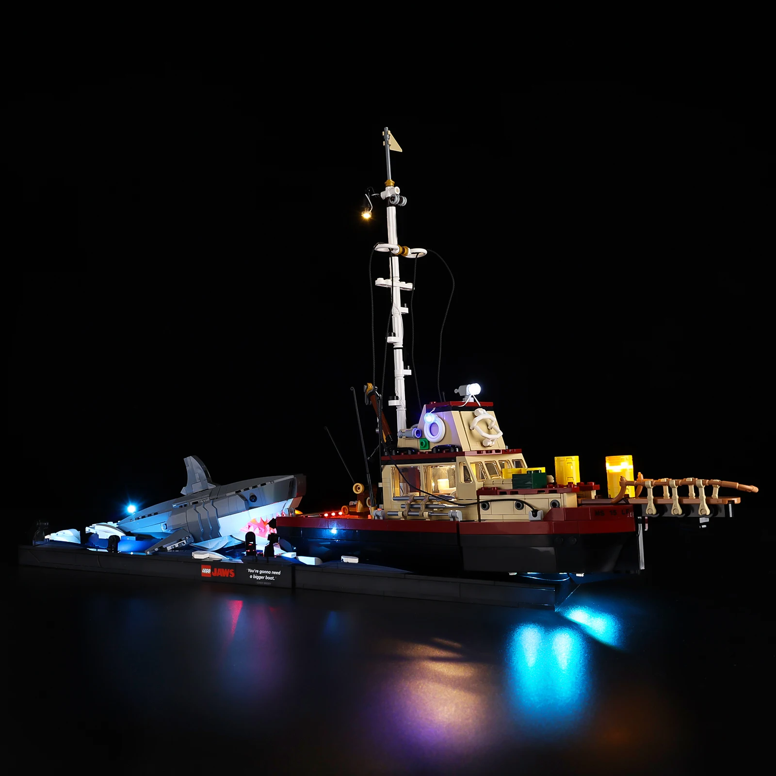 Set di illuminazione a LED senza modello adatto per LEGO Jaws 21350 (escluse blocchi di costruzione)