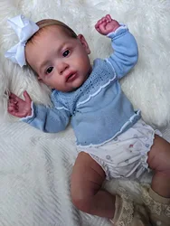 50CM Already Finished Painted Reborn Doll Maryann Newborn Soft Body Hand-Drawing Hair 3D Skin Tone Visible Veins Bebe Child Toy