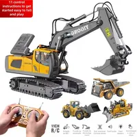 New Remote Control Engineering Vehicle Crawler Truck Bulldozer Toys RC Excavator Dumper Car 2.4G for Boys Kids Holiday Toy Gifts