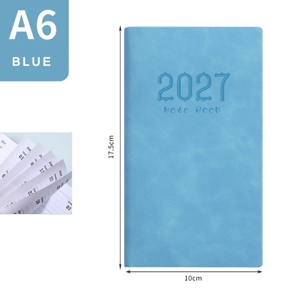 Pocket Design 2027 A6 Planner Notebook Portable Lightweight Smooth Writing Surface 2027 Schedule Book Premium Thick Paper