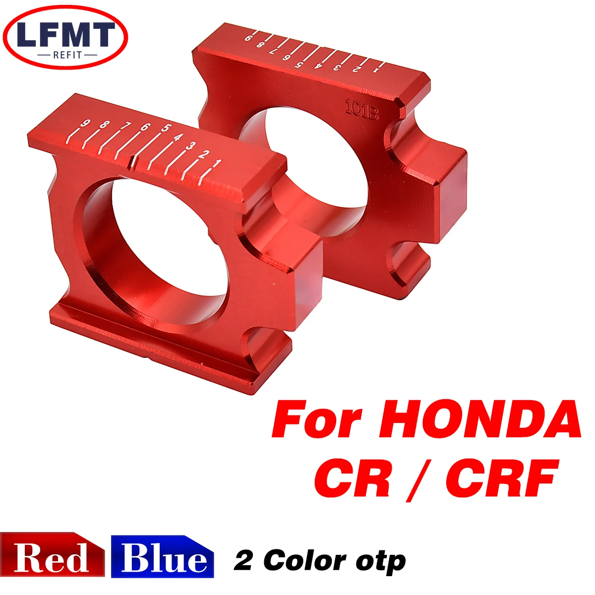 

Motorcycle CNC Rear Axle Block Chain Adjuster For Honda 450L R RX CR 125 250 CRF250R CRF450R CRF 250R 250X 250RX 450R 450X 450RX