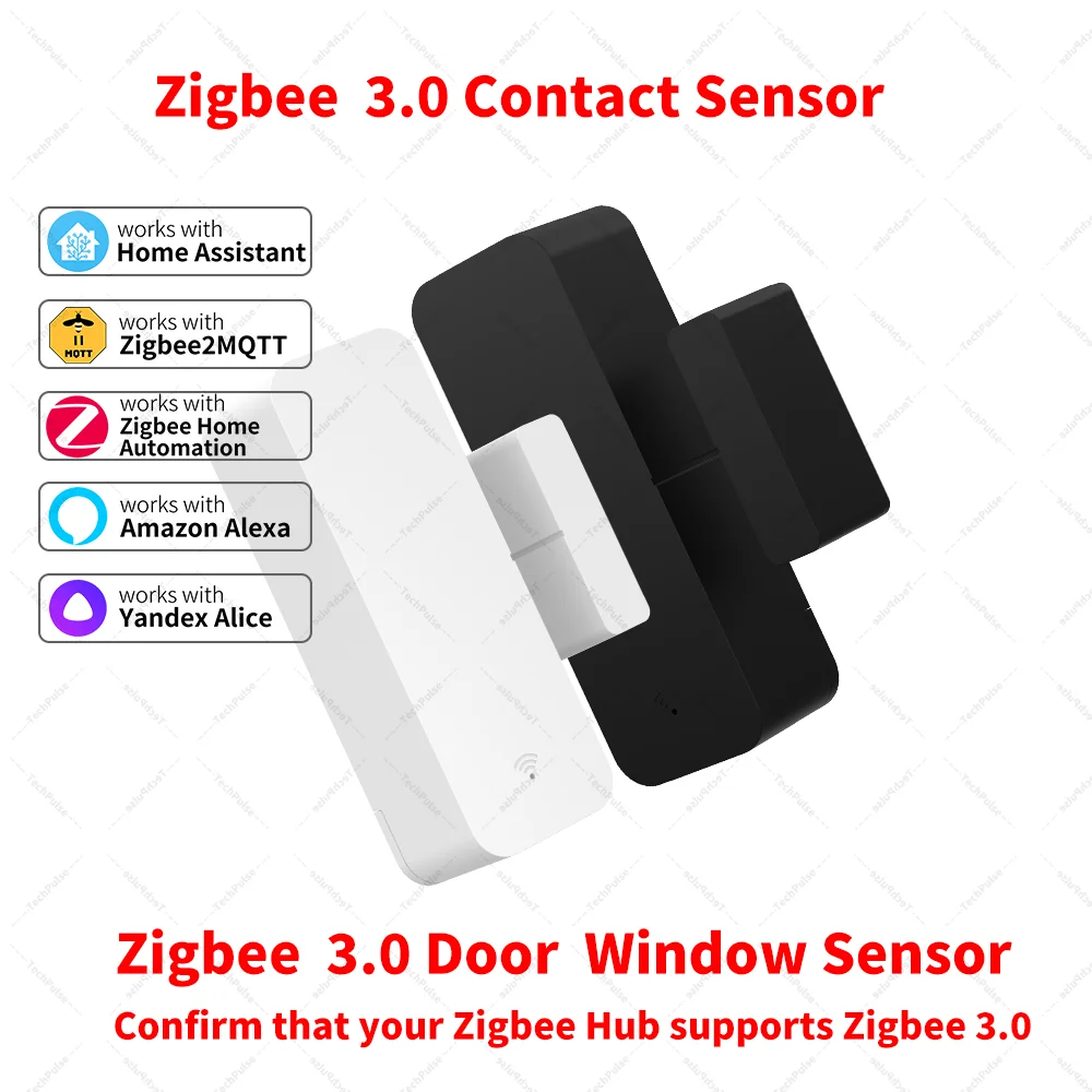 Zigbee 3.0 Door Window Sensor Contact Sensor Require Zigbee 3.0 Gateway Workwith Zigbee2MQTT ZHA Yandex Alexa