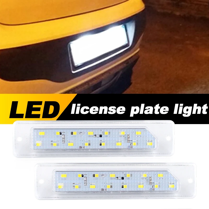 2pcs Canbus 12V White Led License Plate Lights Number Lamp For Fiat Ducato For Peugeot Boxer For Citroen Jumper Bus Box Relay