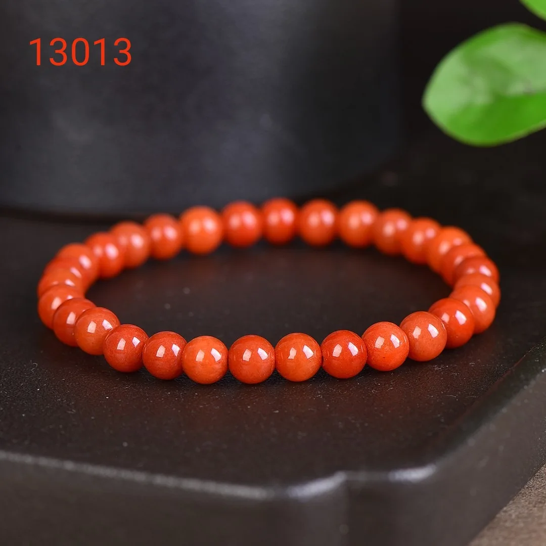 6mm Natural Red Jade Bracelets Women Healing Gemstone Fine Jewelry Genuine Myanmar Jadeite Grade A Burma Jade Bracelet Bangles