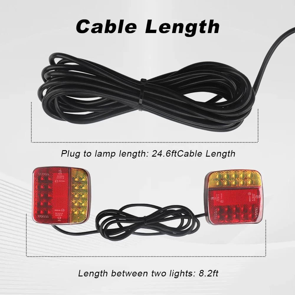 Предупреждающий световой сигнал 12 В 24 В Задний фонарь прицепа с магнитной комбинацией Буксировочный задний фонарь Номерный знак и отражатель указателя поворота