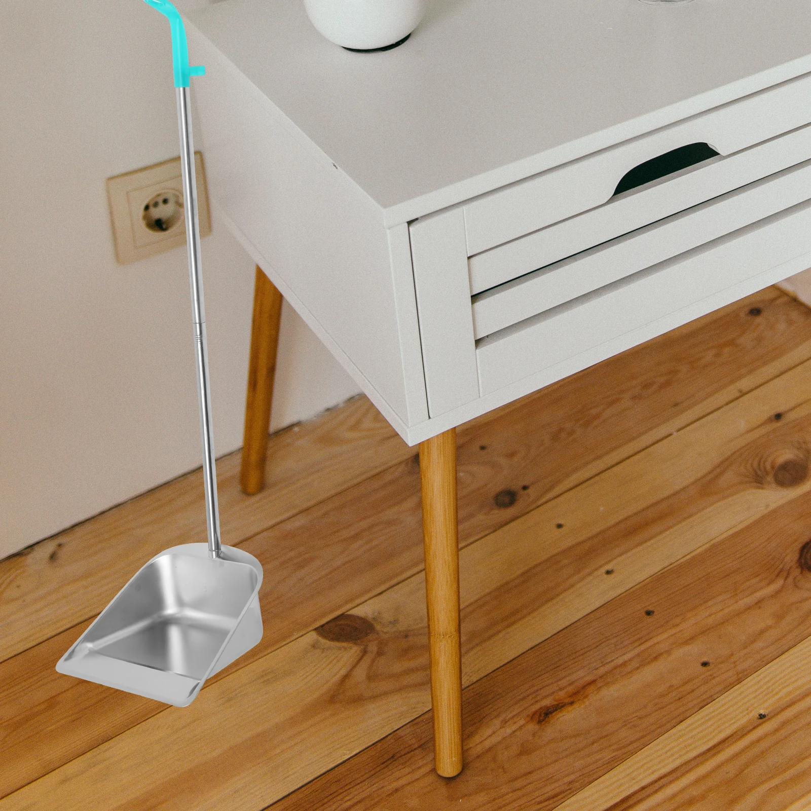 

Stainless Steel Dustpan Multipurpose Detachable Garbage Can Small Metal Plastic with Handle