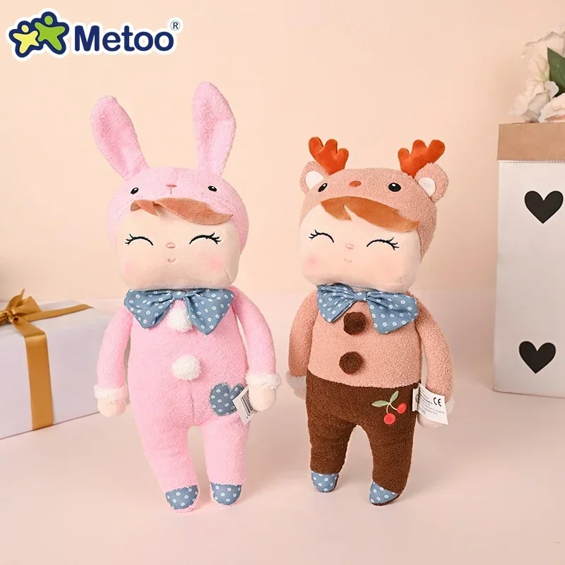 Metoo Plush Toy Angela Cute Rabbit Elk Plush Doll Cute Bear Stuffed Animal for Girls and Boys Birthday Gifts Stuffed Doll