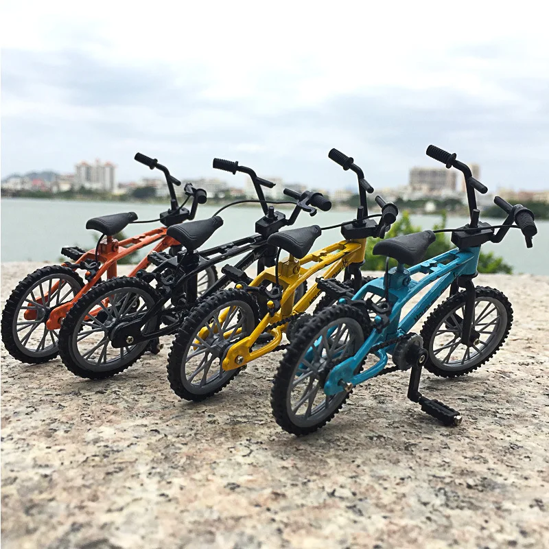 Special Offer Bicycle Model Retro Double Rod BMX Finger Bike Alloy Diecast Simulation Real Children Toys Collection  Motorcycle