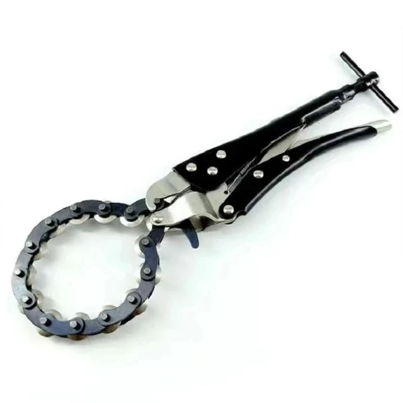 Heavy duty chain pipe cutter locking clamp automotive exhaust pipe cutting maximum cutting diameter 80mm