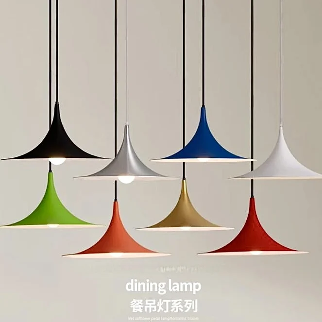 

Датская потолочная люстра в форме рога, художественная подвесная лампа для кафе, столовой, бара, минималистичная креативная люстра, красочная лампа для декора комнаты