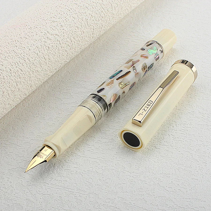 

JINHAO 58 Mother of pearl shell Fountain Pen Colors Student F EF Nib Ink Pen Calligraphy Pen Stationery School Office Supplies
