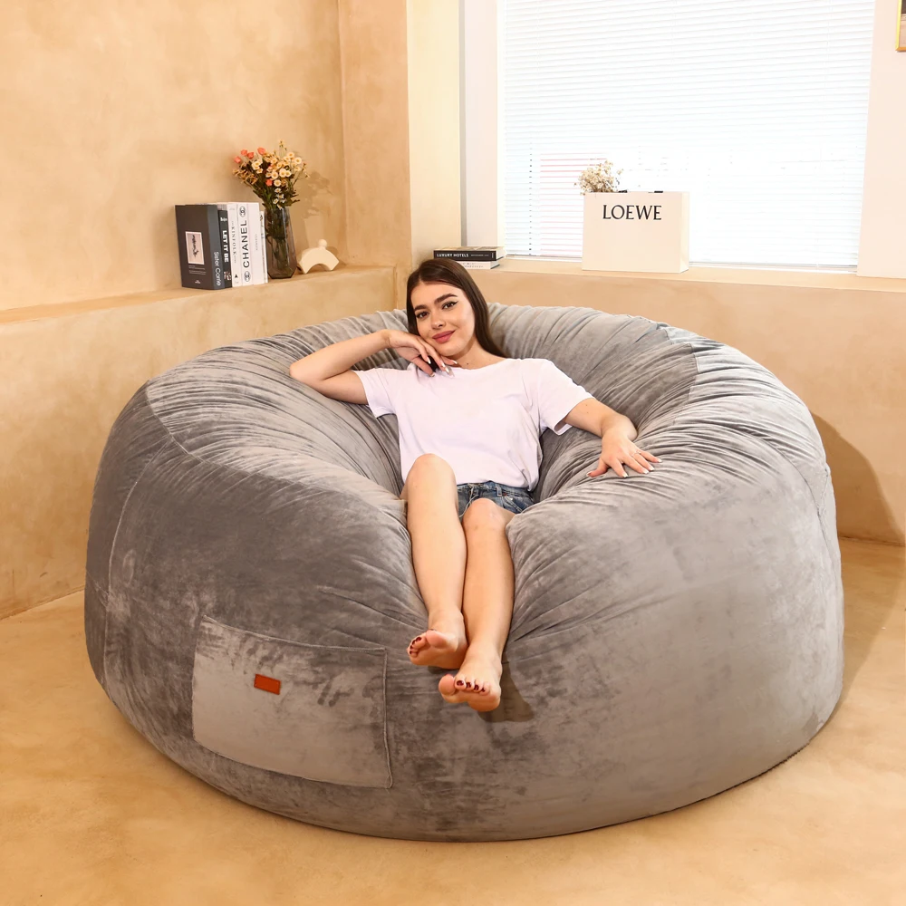 Kanapa Futon Bean Bag Pokrowiec na sofę Kołdra Pokrowiec na materac Zupełnie nowy Wygodny rozkładany futro Bez wypełniacza XXL Zmywalna poduszka dla