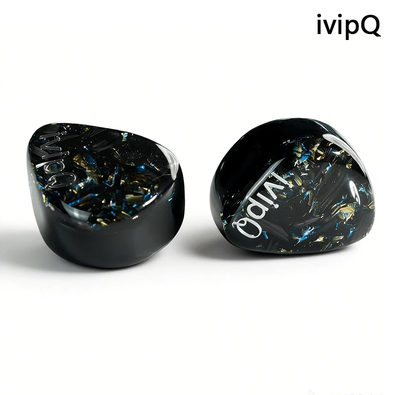 ivipQ Shanhai Plus Purple Gold Moving Coil + Flat Polymer Diaphragm Composite Dual Moving Coil IEMs for 0.78/2pin Upgrade Cable
