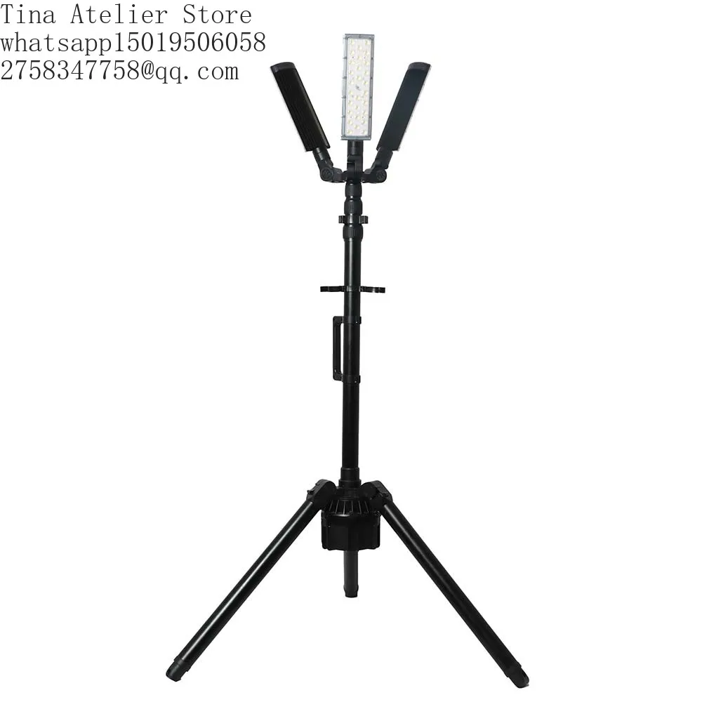 3.2Meter Rechargeable LED Tripod Work Light Portable Floodlight for Outdoor Camping & Job Site