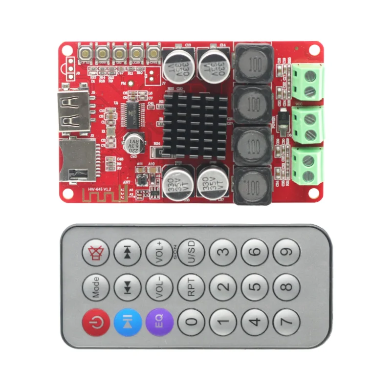 TPA3116 Bluetooth Audio Receiver Power Amplifier Board 2X50W Remote Control NEW