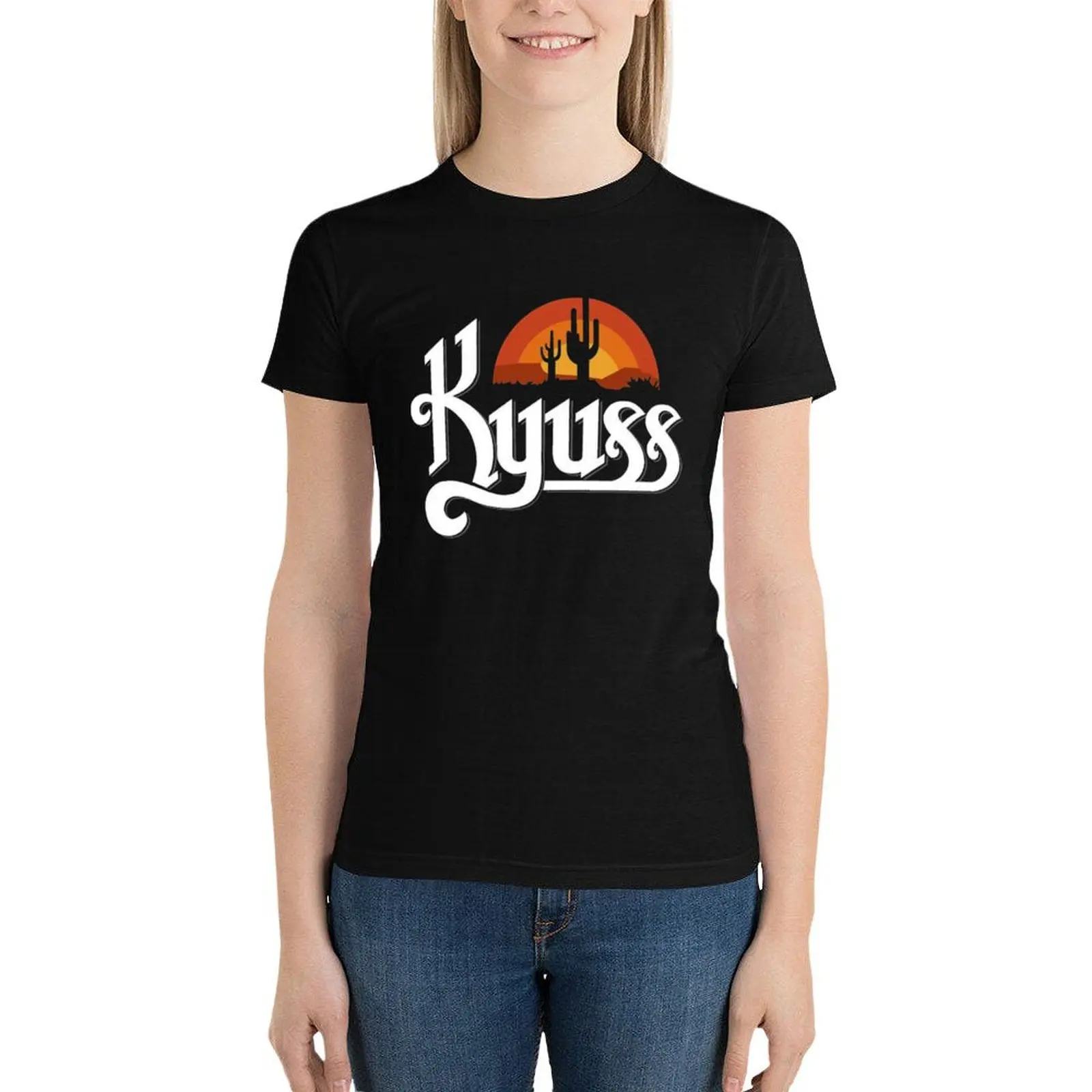 

Kyuss Logo T-Shirt graphics female plus size tops cute clothes Women tops