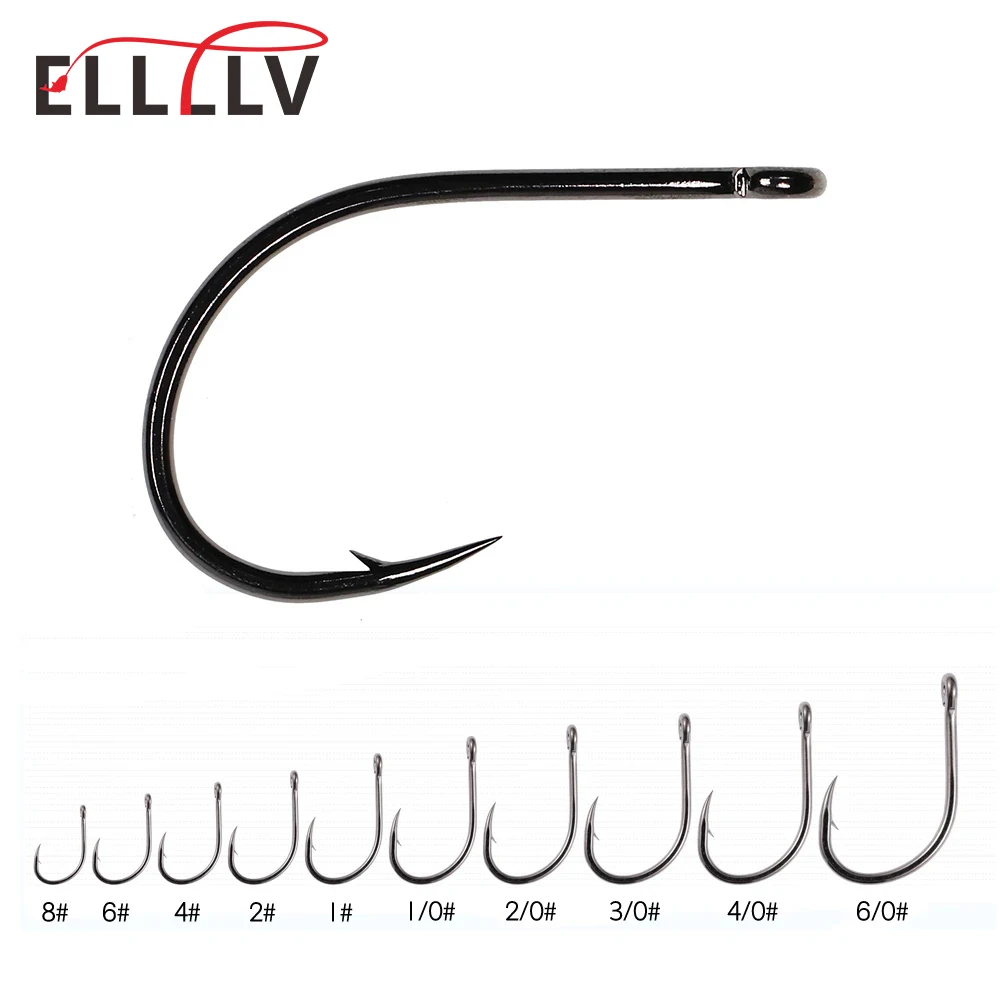 20PCS Saltwater Big Streamer Fly Hook Short-shank 2X Strength Wide Gap Fishing Hook for Tying Finesse Game Changer Trailer Tube