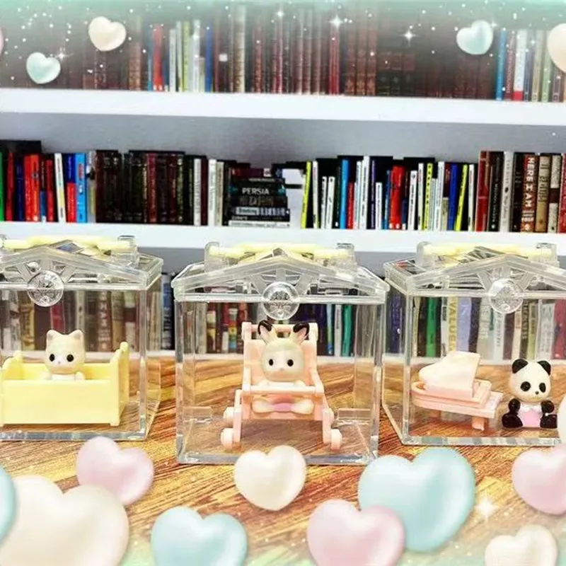 Keluarga Sylvanian Calico Critters Ternuwheels Menawarkan Mainan Lucu Anime Mainan Anak Perempuan untuk Anak-anak Figur Ternurine Set Hadiah Stok Tempat