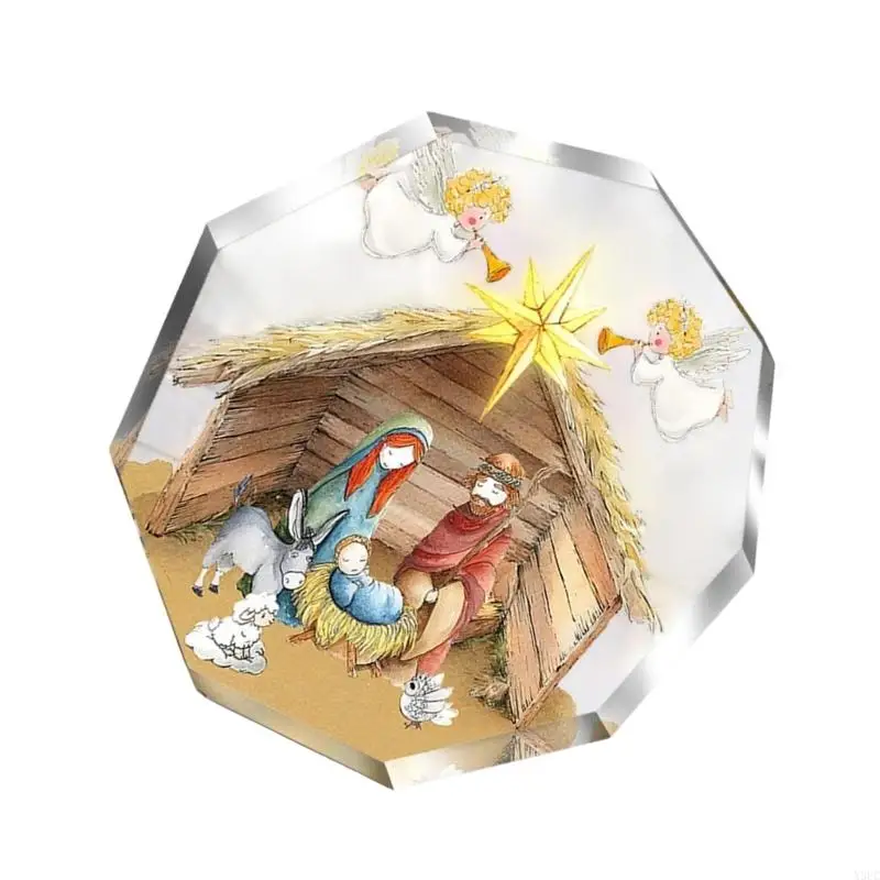 Christmas Nativity Scene Tabletop Decors Nativity Scene Ornament for Table Centerpieces Christmas Decors Religious Gift X3UC