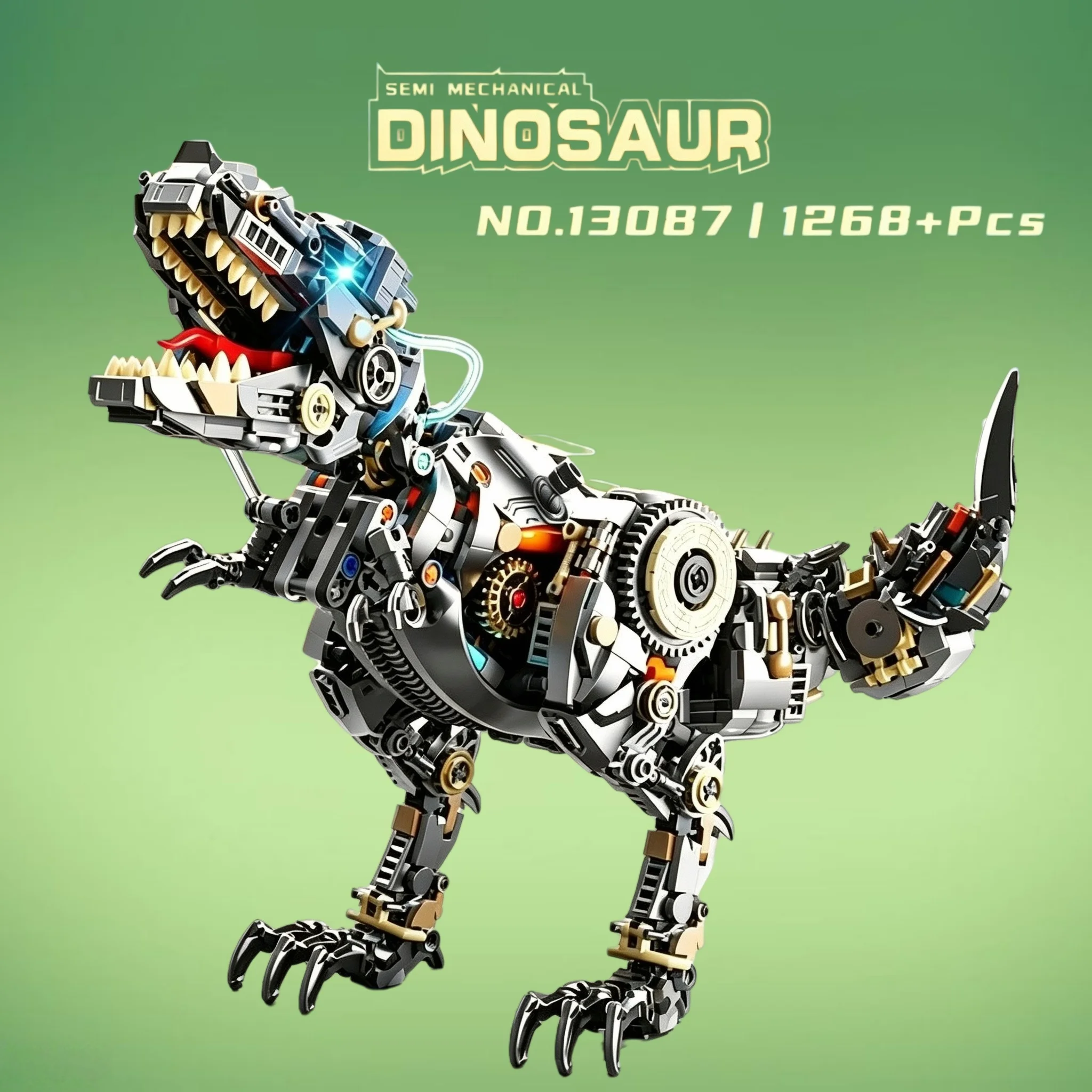 

New Dinosaur Building Blocks Mechanical Tyrannosaurus Rex Model Educational DIY Toy Creative Decoration Best Gift