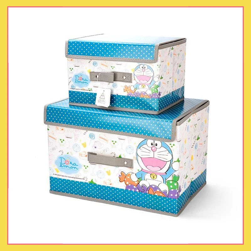 

Anime Doraemon Storage Box Two Piece Set DM-4525 Right Angle Storage Box Bedhead Breathable Cute Cartoon Special Makeup