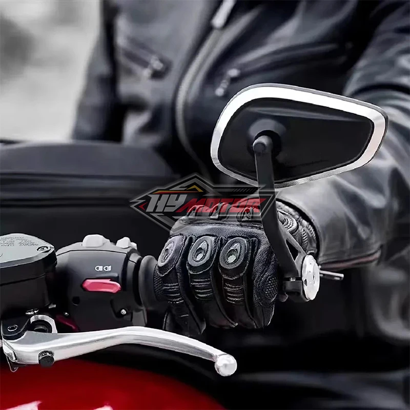 

New Motorcycle Handlebar Rearview Side Mirrors Bar End Mirror Kit For Street Triple S 765 765RS 765R Bobber T120 Daytona 660 675