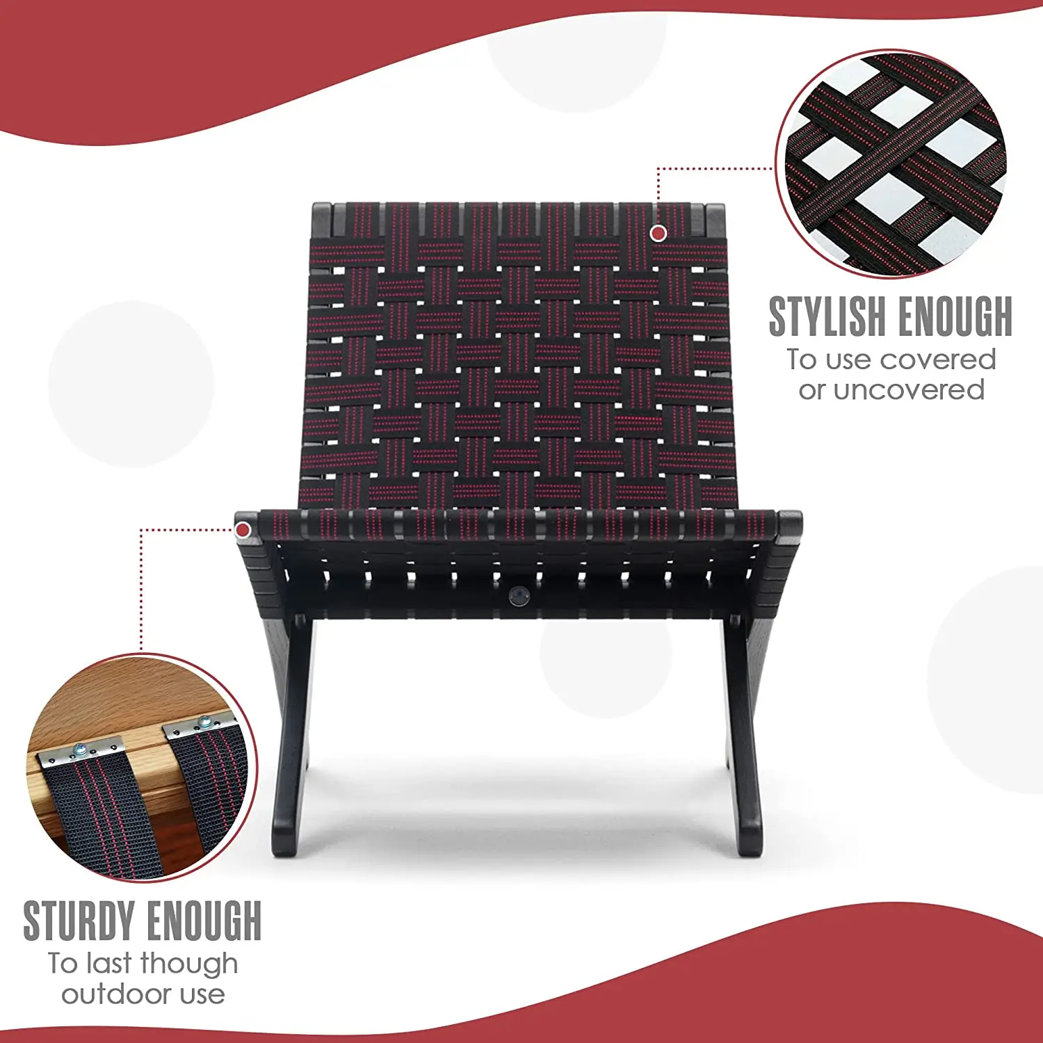 حزام مرن أسود للكرسي ، حزام مطاطي ، لفة شريط مطاطي ، شريط مطاطي ، شريط إصلاح وتعديل ، 2 "عريض ، قوة 36 قدمًا ، ←" ،