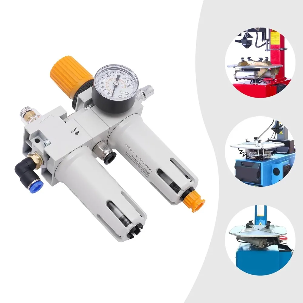 

Шиномонтажный станок Сепаратор масла и воды с манометром Полные аксессуары Ручной нижний воздуховыпускной шины Макс. давление 145 фунтов на квадратный дюйм